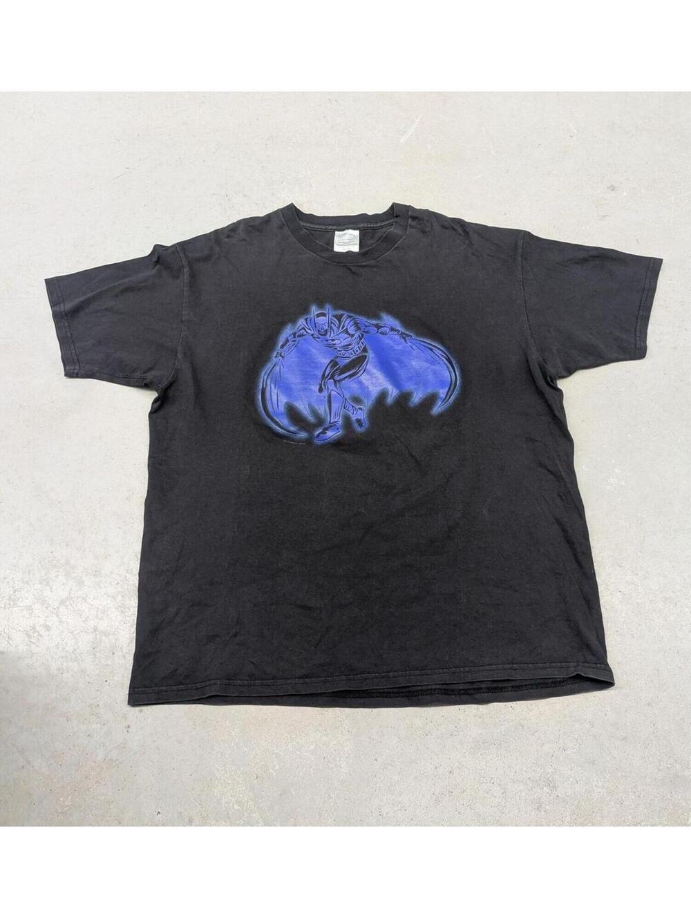 Vintage Y2K Blue Batman DC Comics Promo T-shirt